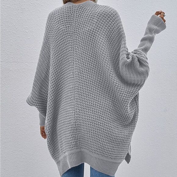 New Cozy Batwing Sleeve Knit Open Front Cardigan - Picture 10 of 16